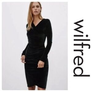 Wilfred Long Sleeve Black Dress